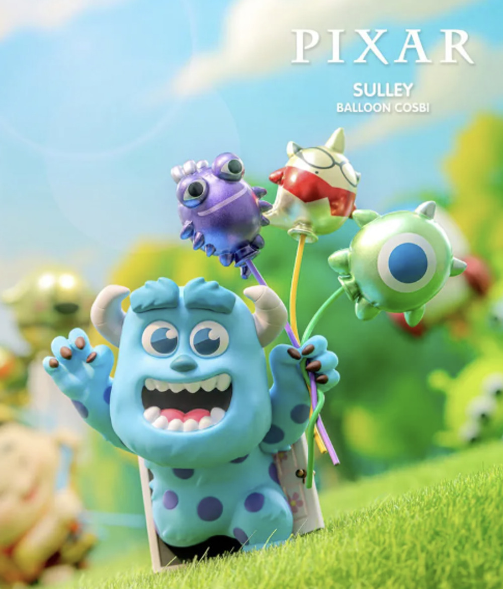Disney x Pixar x Cosbi Hot Toys Balloon Series Collectible Figures, Sulley - New